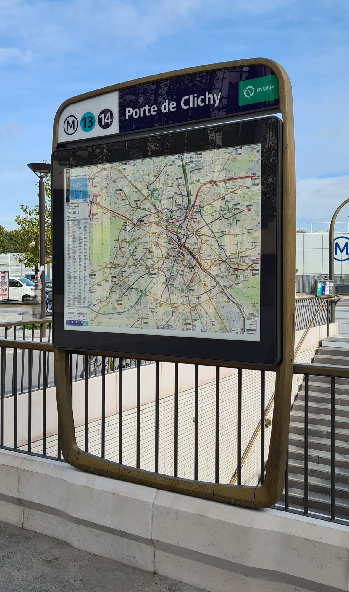 Panneau metro Clichy