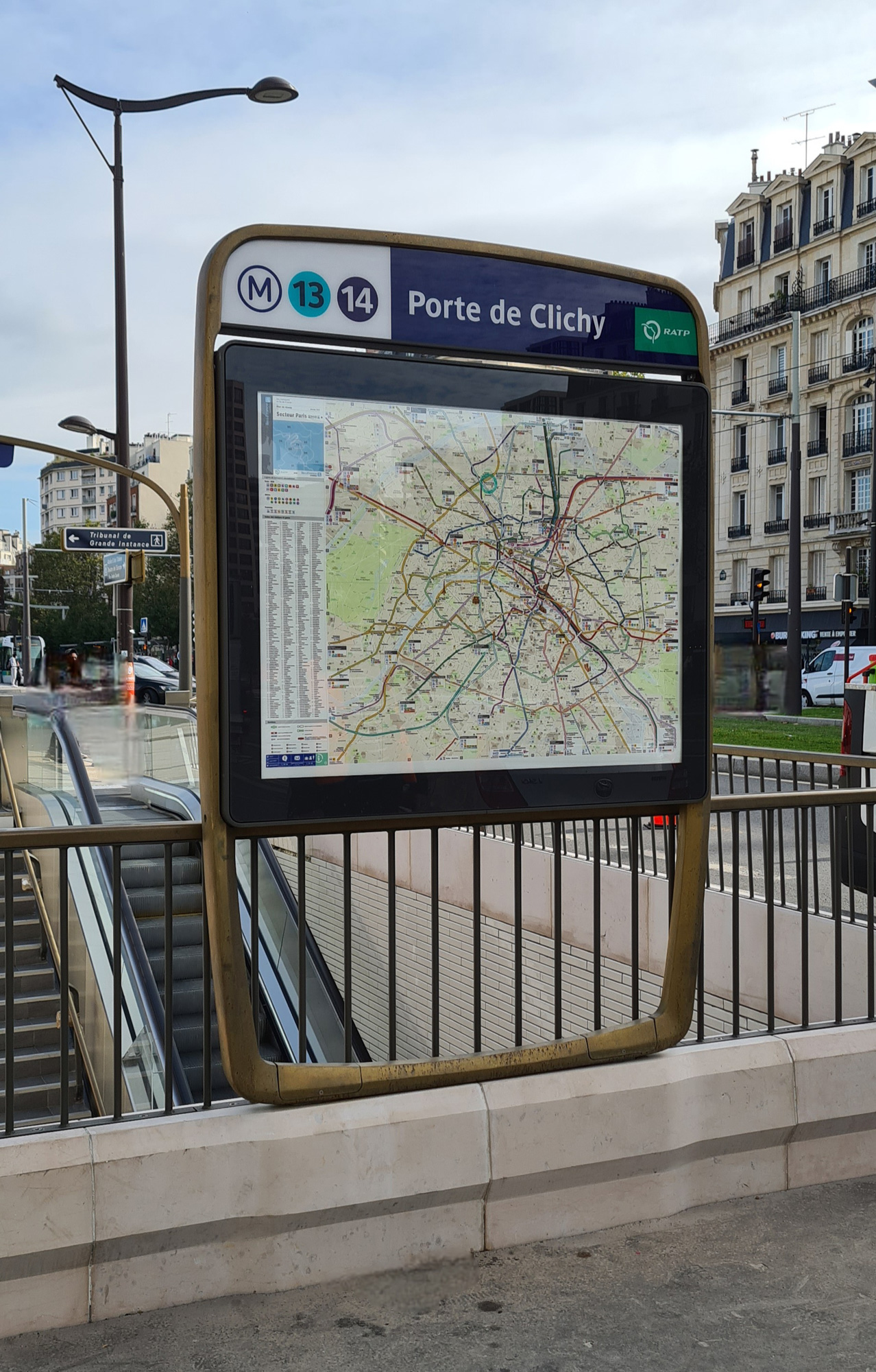 Panneau metro Clichy